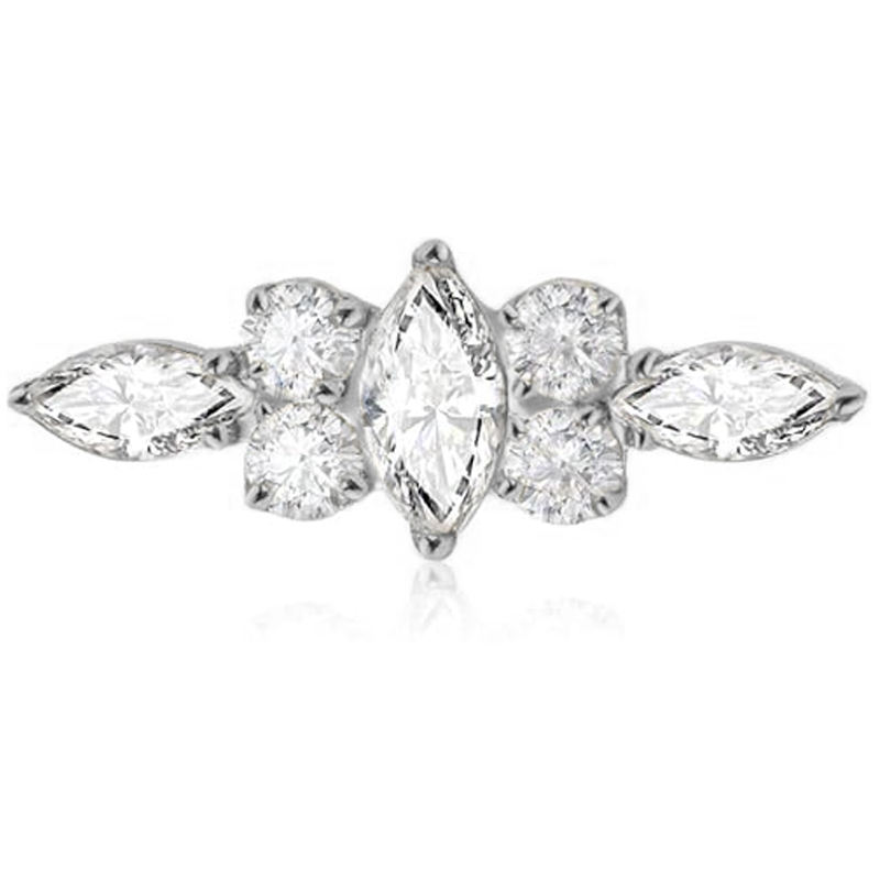 Ear and Labret Stud with CZ