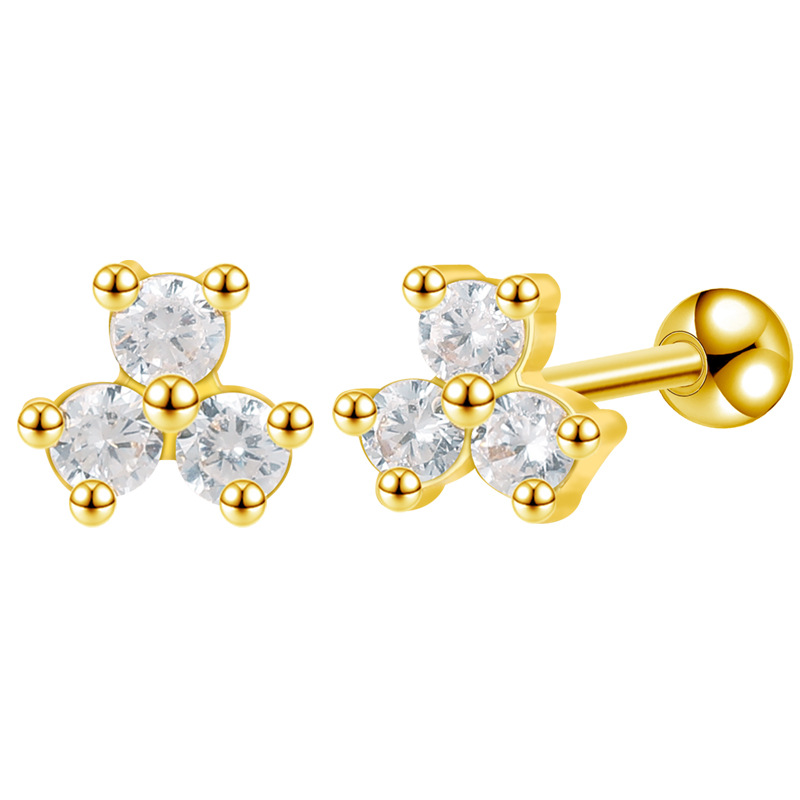 Ear Stud with CZ Top