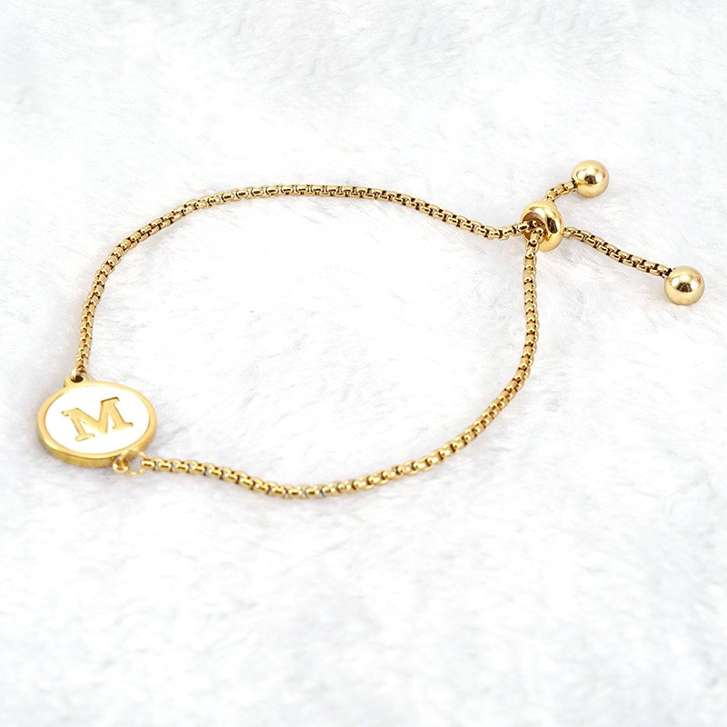 Alphabet Bracelet with Shell