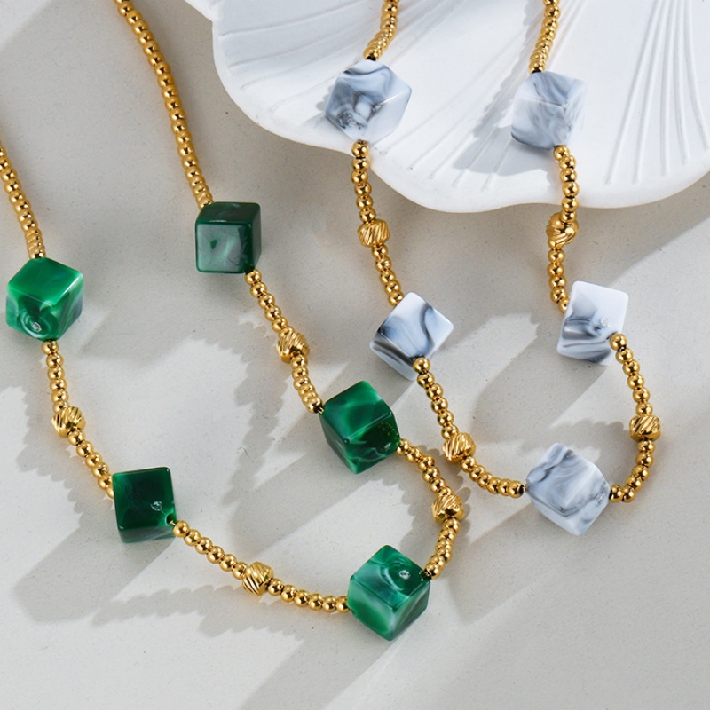 Necklace with Acrylic Block