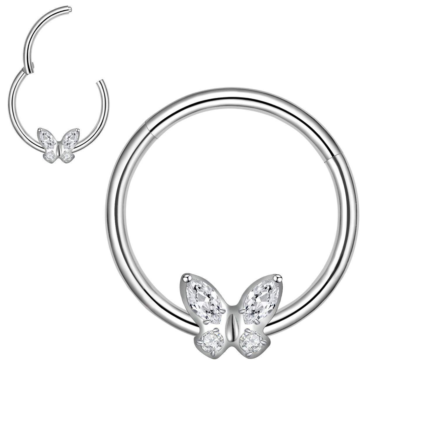Hinged Segment Ring with Butterfly