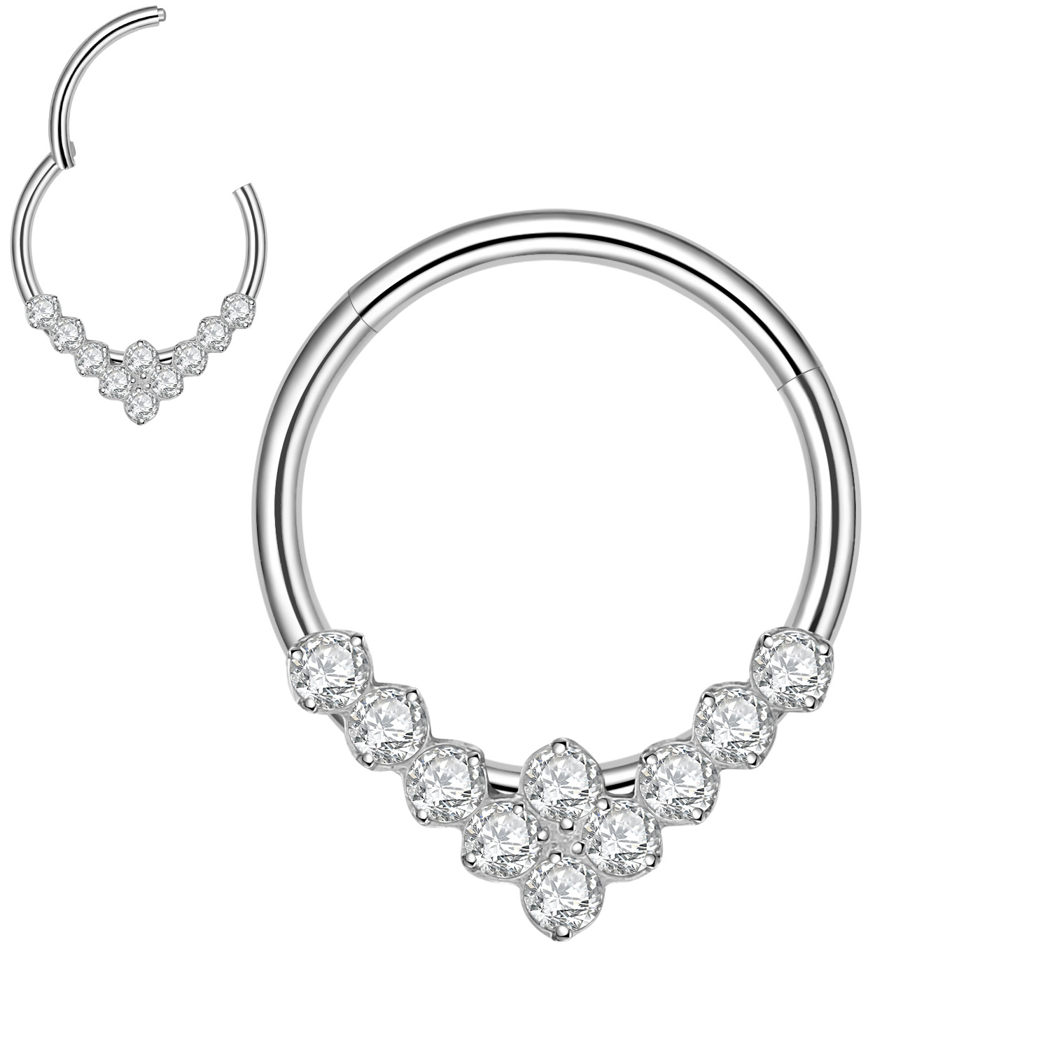 Hinged Segment Ring with CZ