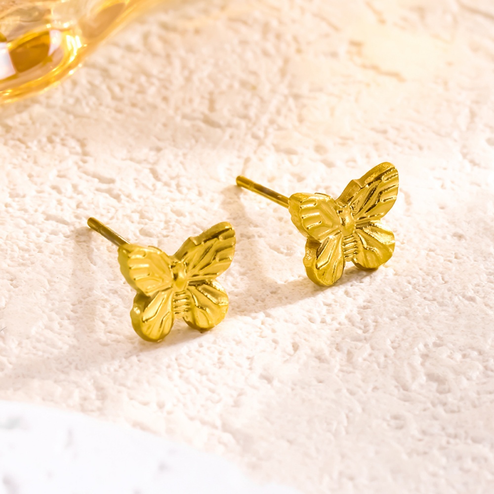 Ear Stud with Butterfly Top