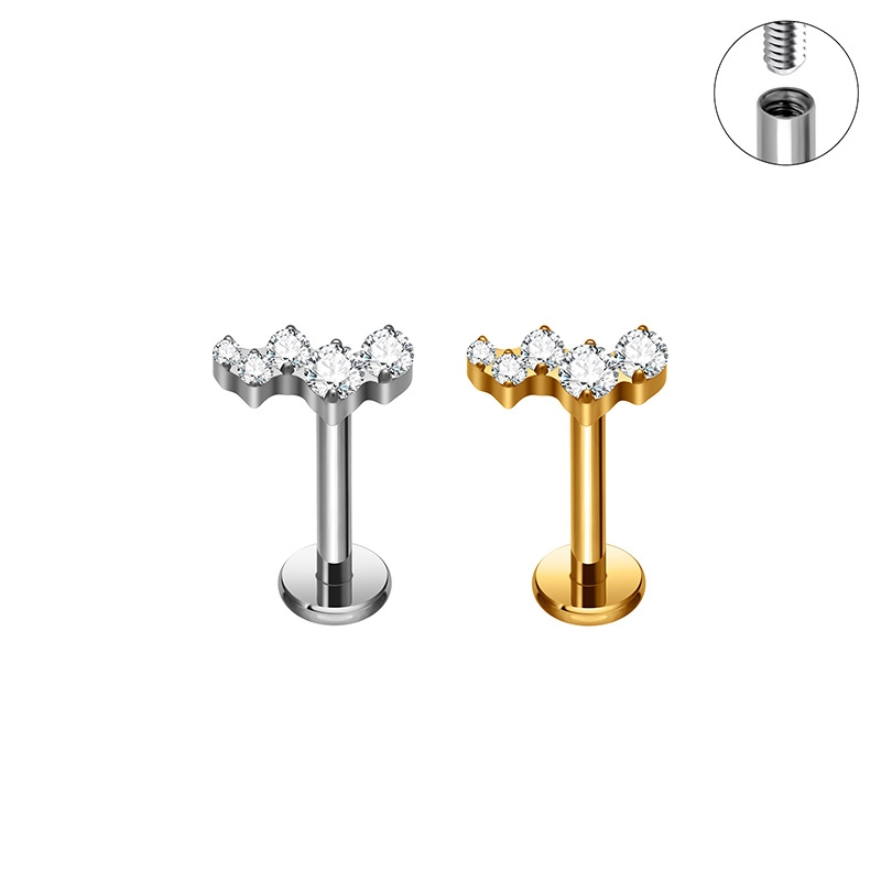 Ear Stud with Chic CZ Top