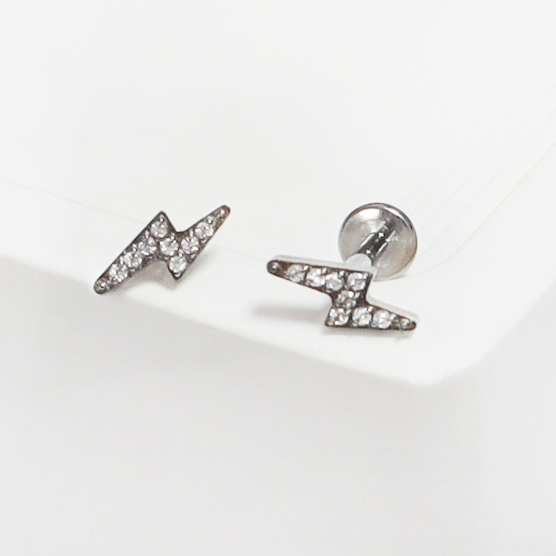 Lightning-shaped Lip Stud(图1)