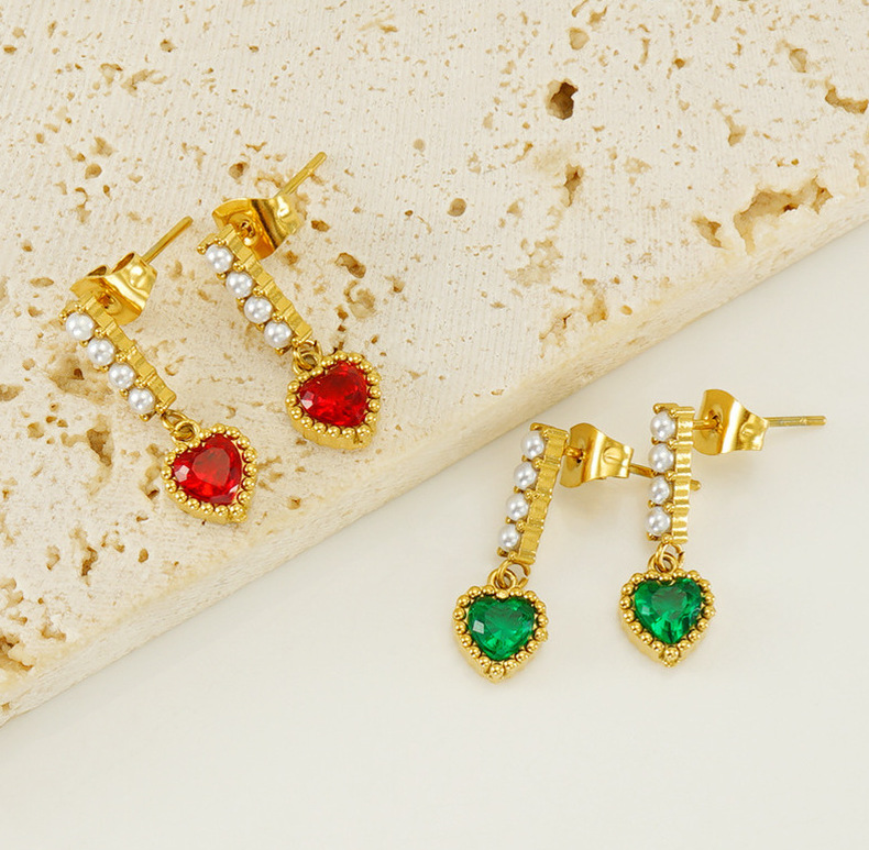 Ear Stud with Pearl and Zircon(图1)