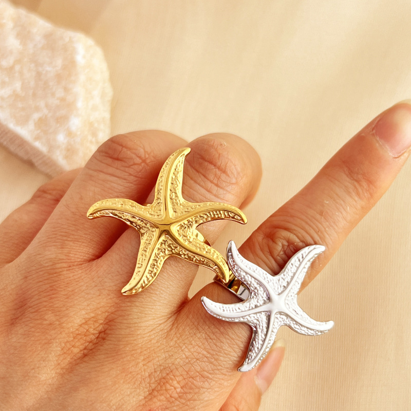 Ocean Style Ring with Star(图1)