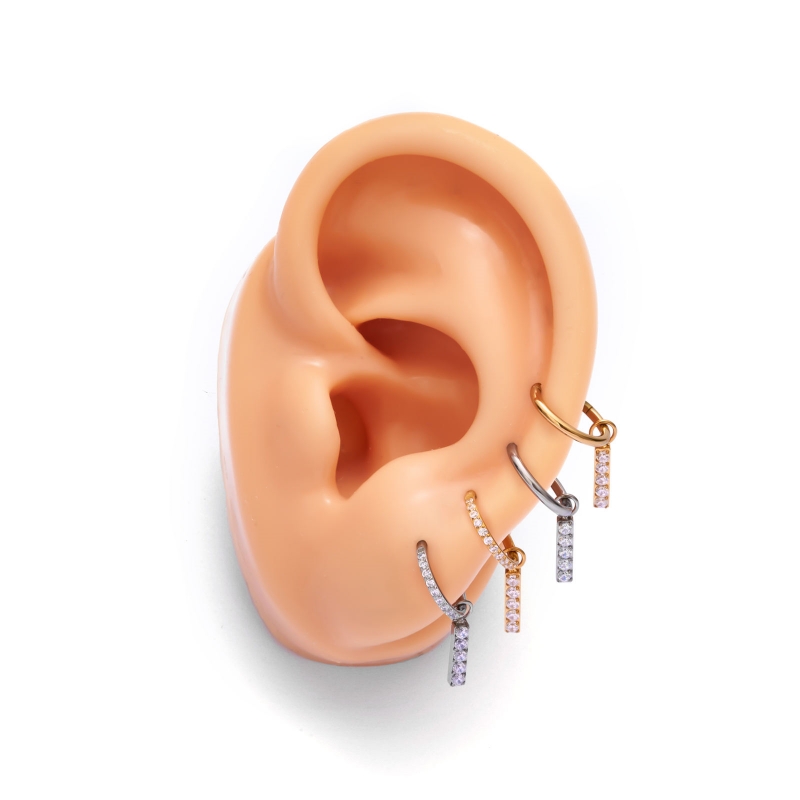 Hinged Segment Clicker with CZ Dangle(图1)